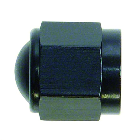 Speedfx FITTINGS Flare Cap 4AN Anodized Black Aluminum Single 560429BK